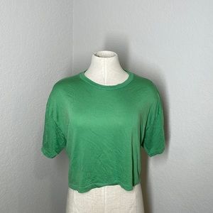 Reformation green crop top small